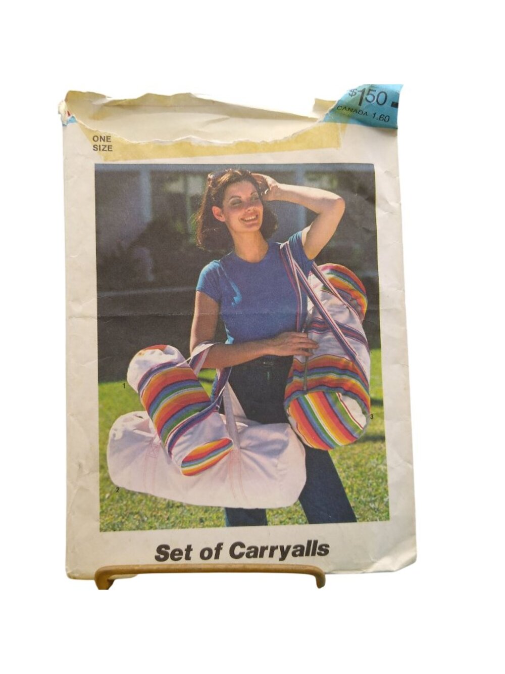 Vintage Craft Sewing PATTERN Simplicity 7515, Set of Carryalls, 1976 One Size